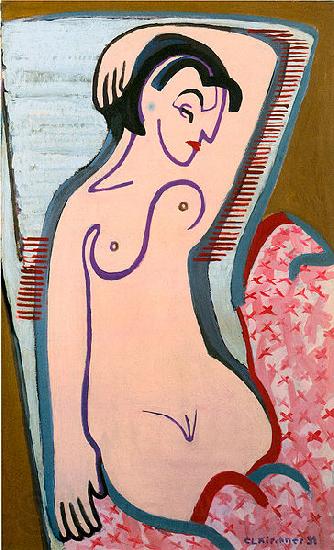 Ernst Ludwig Kirchner Reclining female nude Spain oil painting art